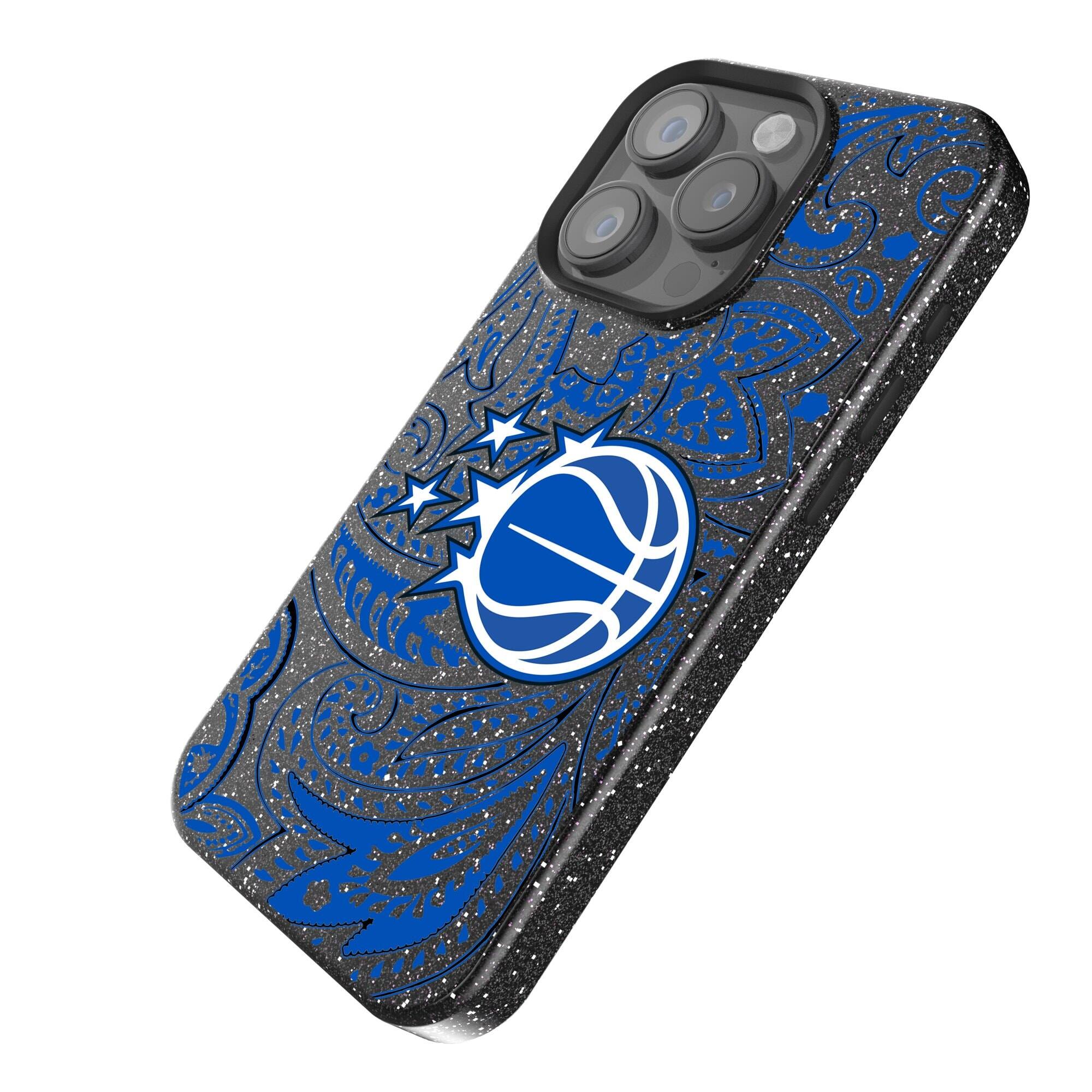 Alt View 1. Keyscaper - Orlando Magic Paisley Bling iPhone Case - 14 - Black.