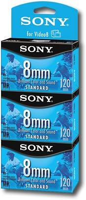 Angle Standard. Sony - 8mm Standard Metal MP Videotapes (3-Pack).