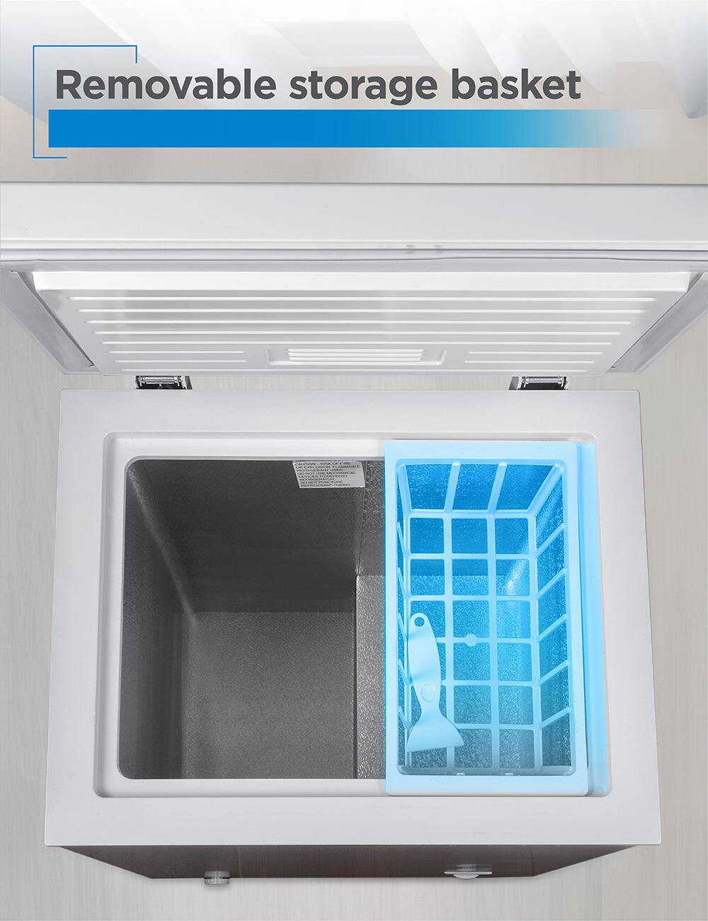 Black+Decker 2.7 Cu. Ft. Compact Chest Freezer White BCFK276