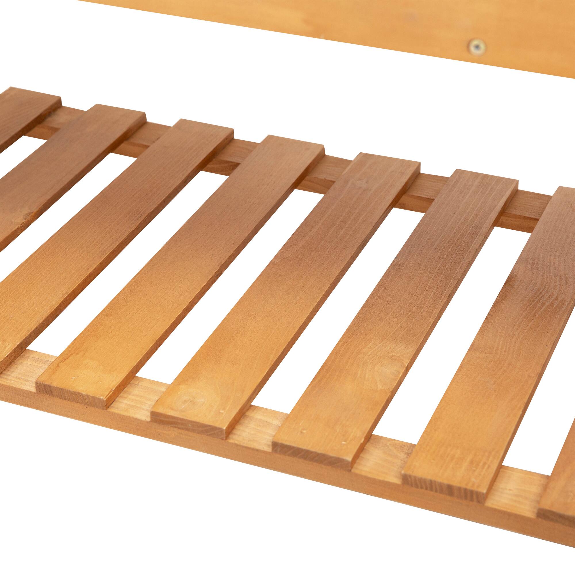 Alt View 8. Outsunny - 41" Raised Garden Bed with Trellis on Wheels, Wooden Elevated Planter Box with Legs and Bed Liner - Brown.