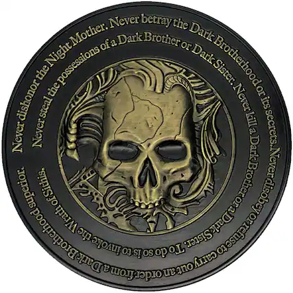Never dishonor the Night Mother. Never betray the Dark Brotherhood or its secrets. Never steal the possessions of a Dark Brother or Dark Sister. Never kill a Dark Brother or Dark Sister. Never disobey a superior. Never refuse to carry out an order. Never dishonor the Night Mother. Never betray the Dark Brotherhood or its secrets. Never steal the possessions of a Dark Brother or Dark Sister. Never kill a Dark Brother or Dark Sister. Never disobey a superior. Never refuse to carry out an order.