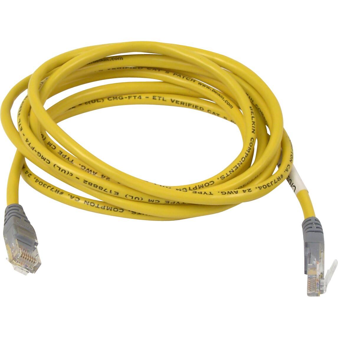 Best Buy Belkin Cat5e Crossover Cable Yellow A3X12615YLWM