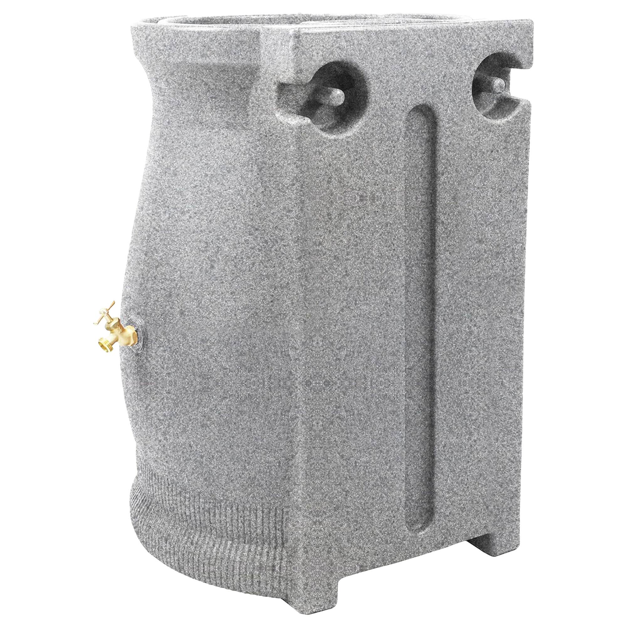 Alt View 4. Good Ideas - Good Ideas Rain Wizard 50 Gallon Plastic Rain Barrel Urn, Light Granite (4 Pack).