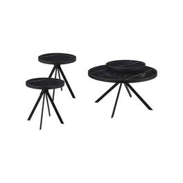 Coaster Co. of America - Briggs 3-piece Round Coffee and End Table Set - Black