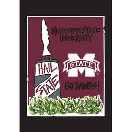 Magnolia Lane - Mississippi State Bulldogs 28" x 40" Double-Sided House Flag - Multicolor