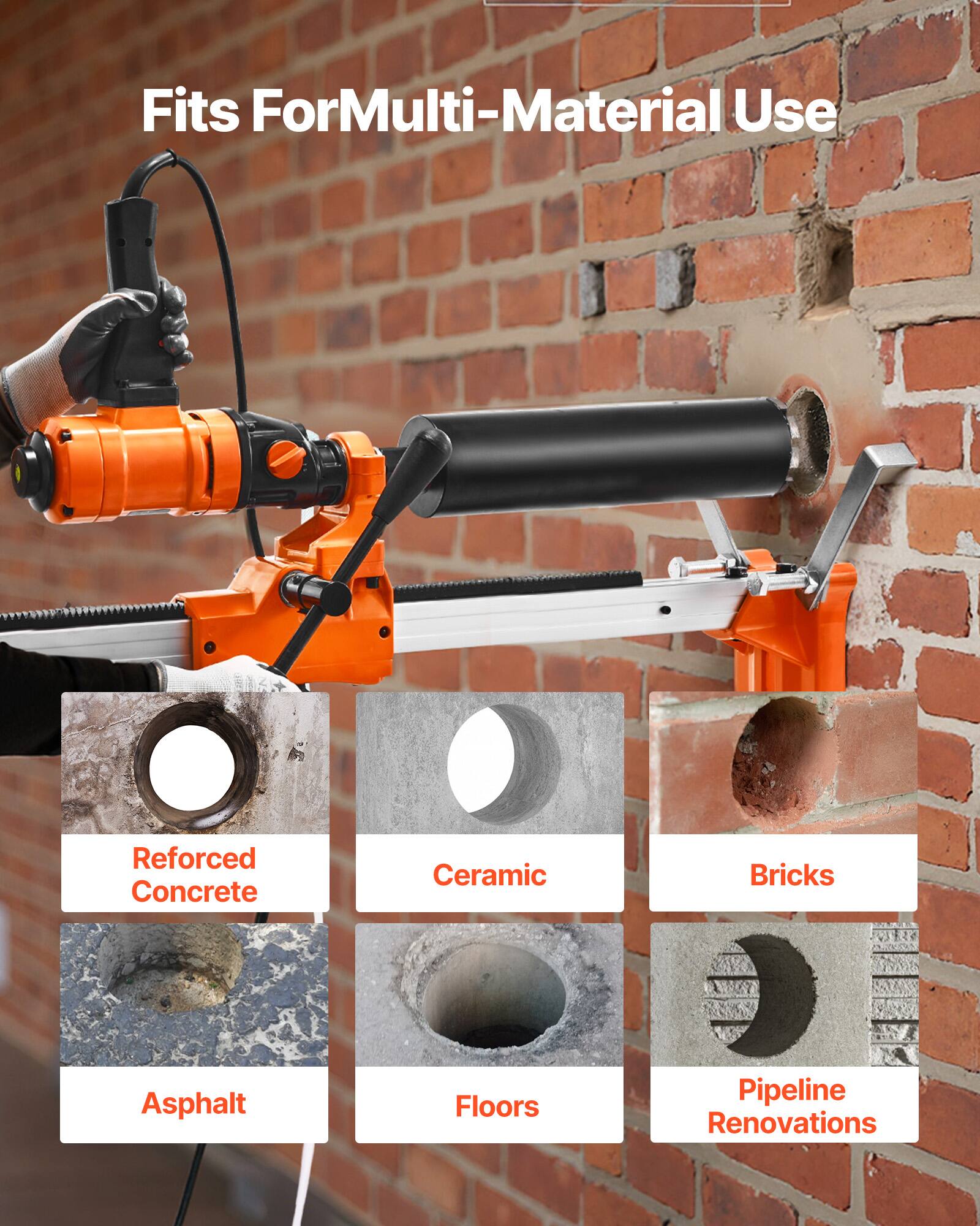 Fits For Multi-Material Use

Reinforced Concrete  
Ceramic  
Bricks  
Asphalt  
Floors  
Pipeline Renovations