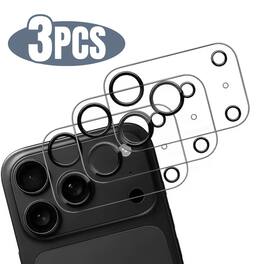 3 Pack Qixxronics Camera Lens Protector Compatible with iPhone 17 Pro Camera Lens Tempered Glass Protector - Clear