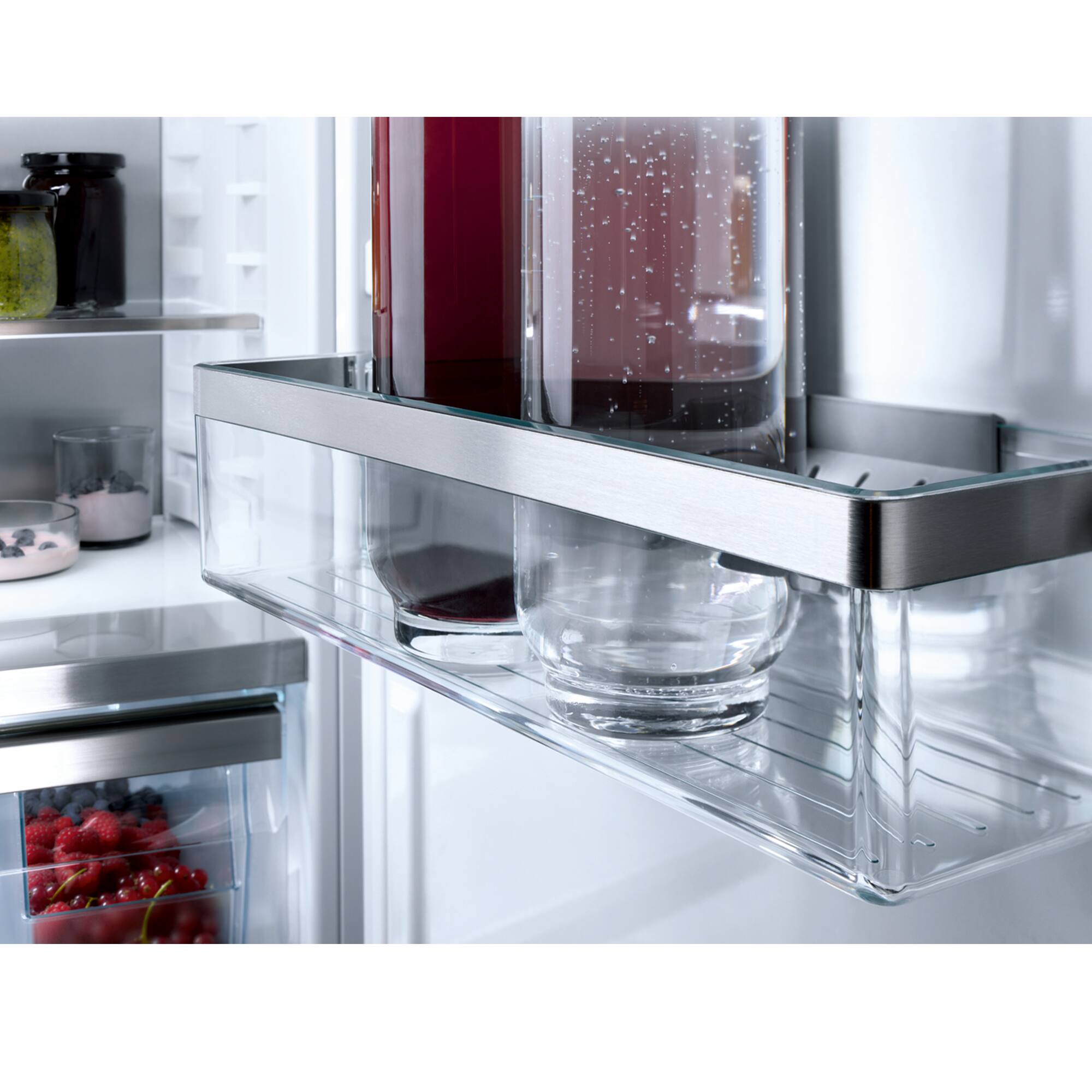 Alt View 6. Miele - KFN 7795 D 24" 8.7 Cu. Ft. Built-In Refrigerator-Freezer with PerfectFresh Active, IceMaker and WiFi - Custom Panel Ready.