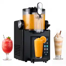 Costway - 68oz Slushie Machine for Home, No Ice Needed Frozen Drink Maker - Black