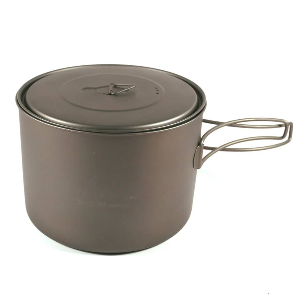 Alt View 1. TOAKS - TOAKS Titanium 1600ml Pot - POT-1600 - Outdoor Camping Cup Bowl - Silver.