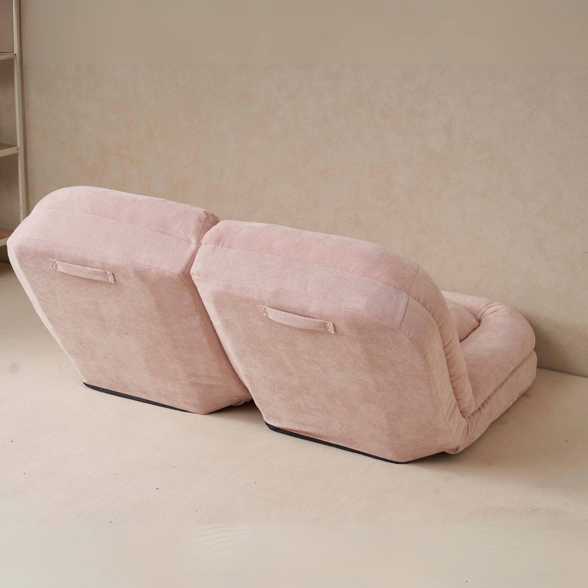 Alt View 6. LOVMOR - Large Metal Bean Bag Chairs For Living Room Bedroom Dorm Adult Relaxing Indoor Seating Comfort Supportive Room - Pink.