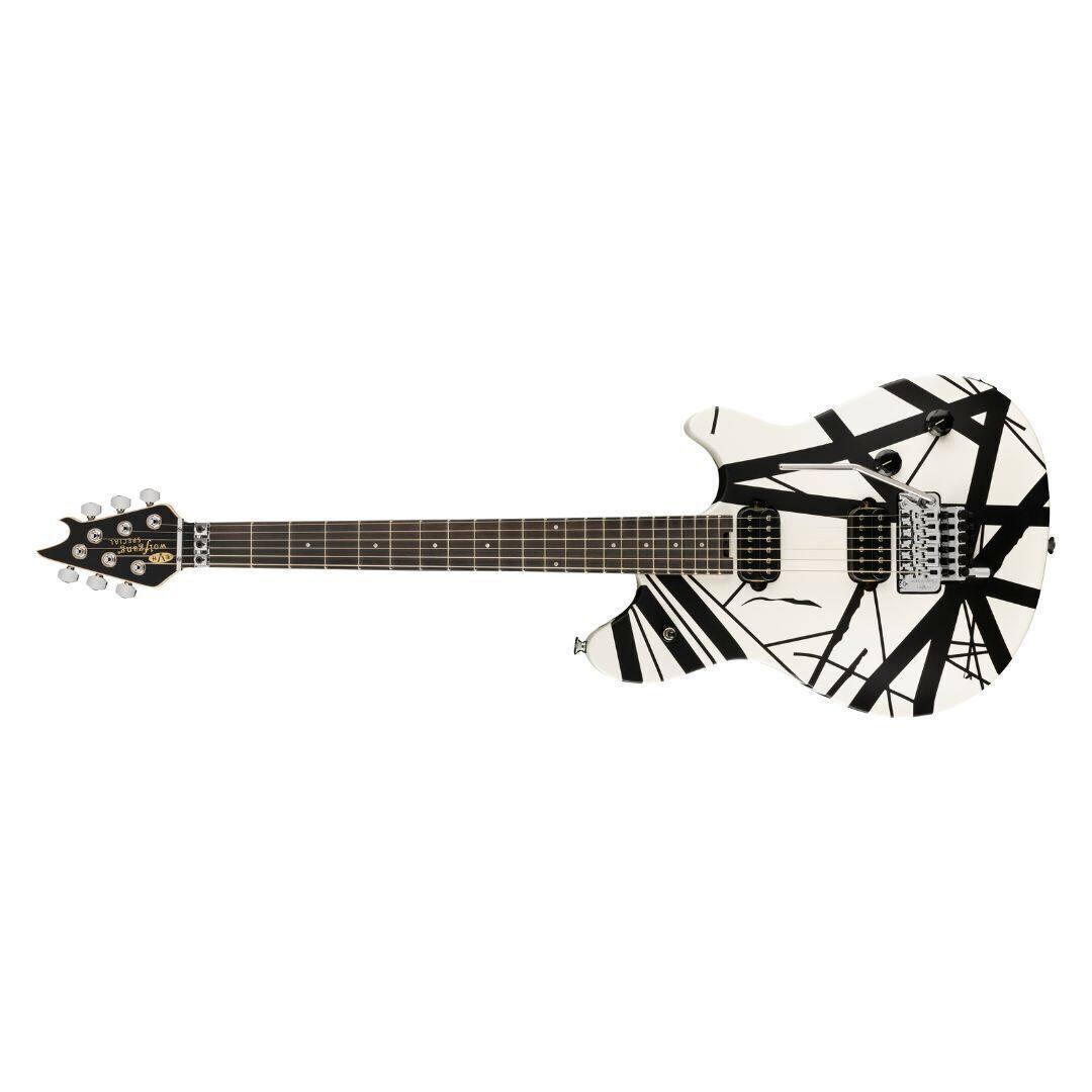 Back. EVH - EVH Wolfgang Special Striped Electric Guitar - Black and White.