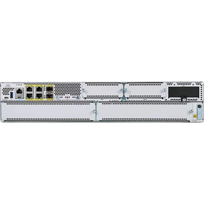 Cisco Consumer Products - Cisco Catalyst 8300 Router - 4 Ports - Management Port - 5 - 10 Gigabit Ethernet - 1U - Rack-mountable - Unknown