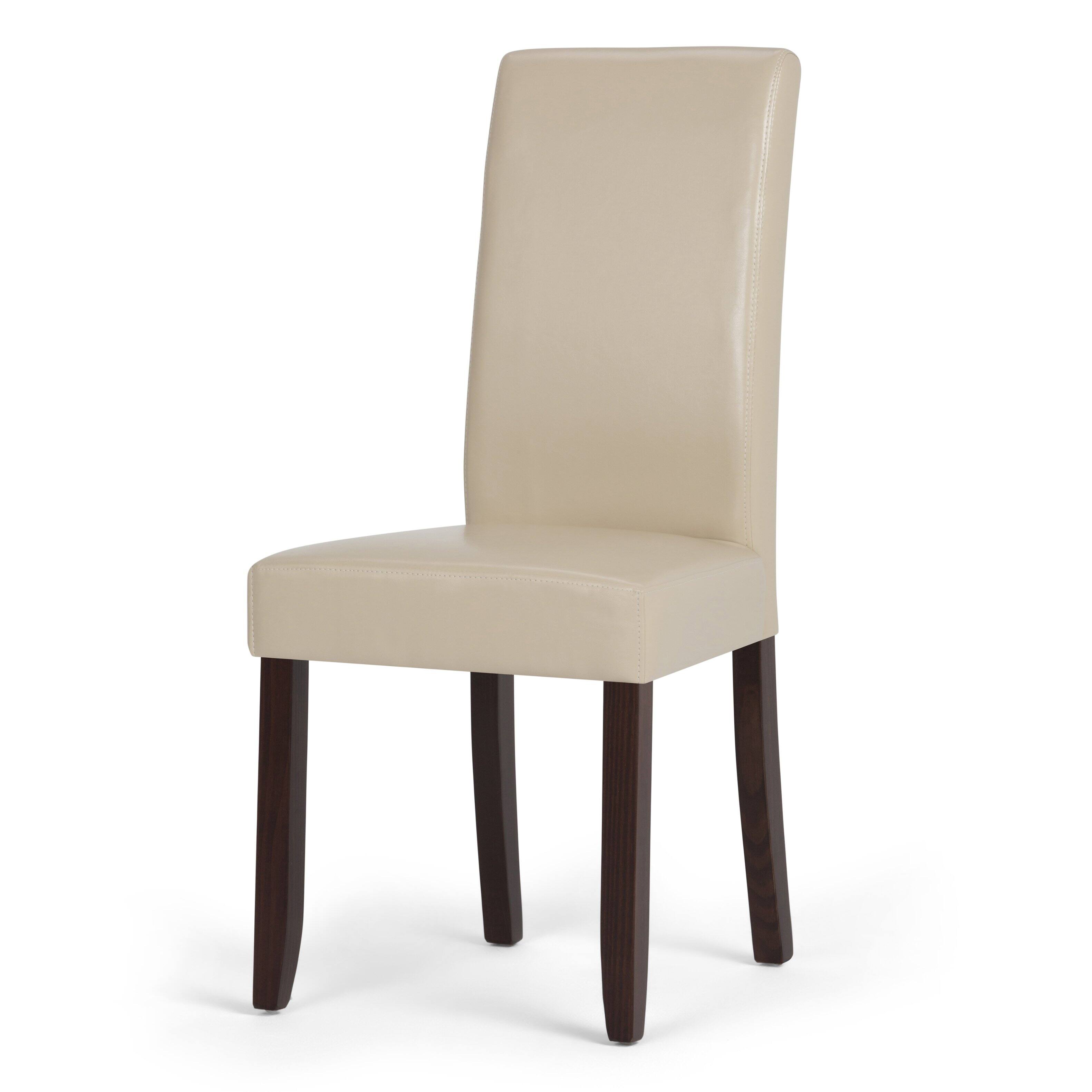 Alt View 6. Simpli Home - Acadian Parson Dining Chair (Set of 2) in Satin Cream - Satin Cream.