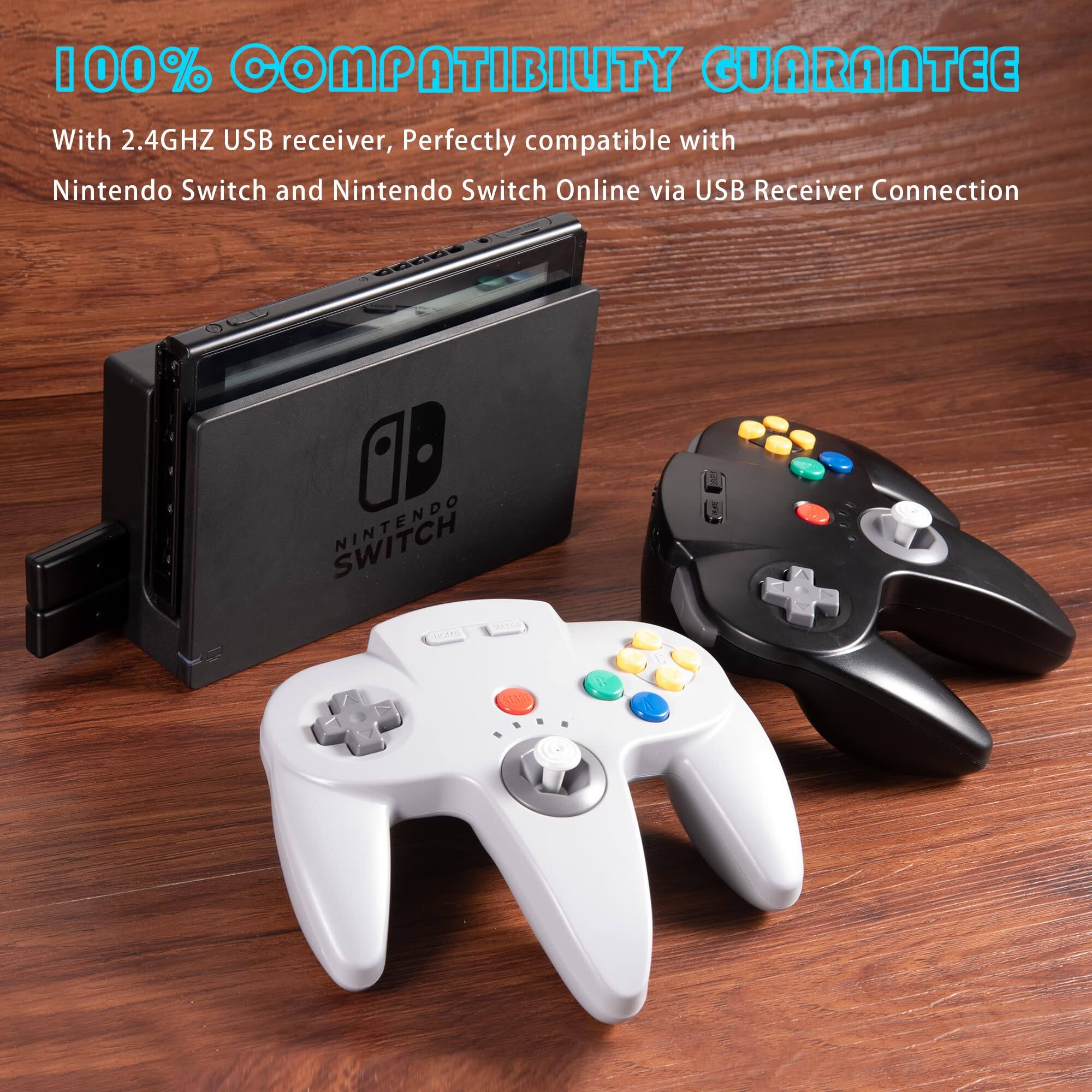 100% COMPATIBILITY GUARANTEE

With 2.4GHz USB receiver, Perfectly compatible with Nintendo Switch and Nintendo Switch Online via USB Receiver Connection