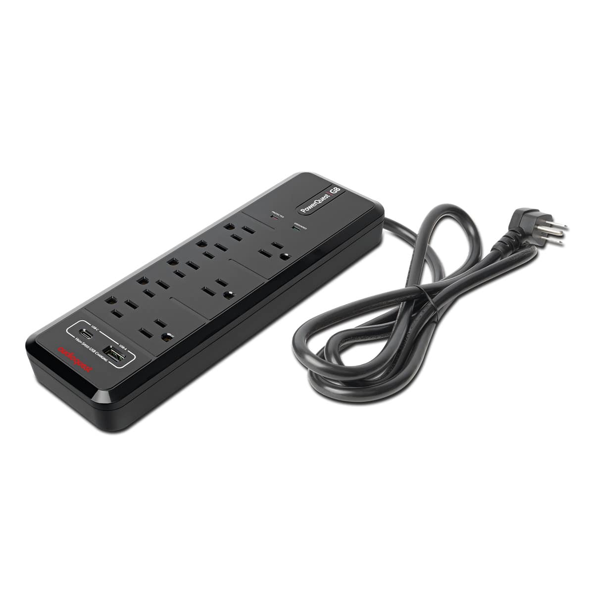 AudioQuest - PowerQuest G8 8-outler Performance Enhancer & Surge-Protector - Black