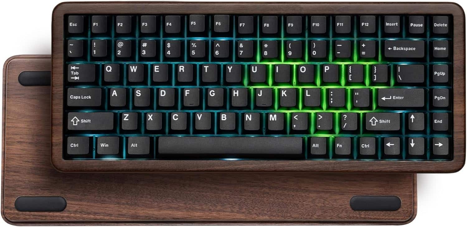 Womier WD75 V2 Wood 75% Mechanical Keyboard Wireless Gaming