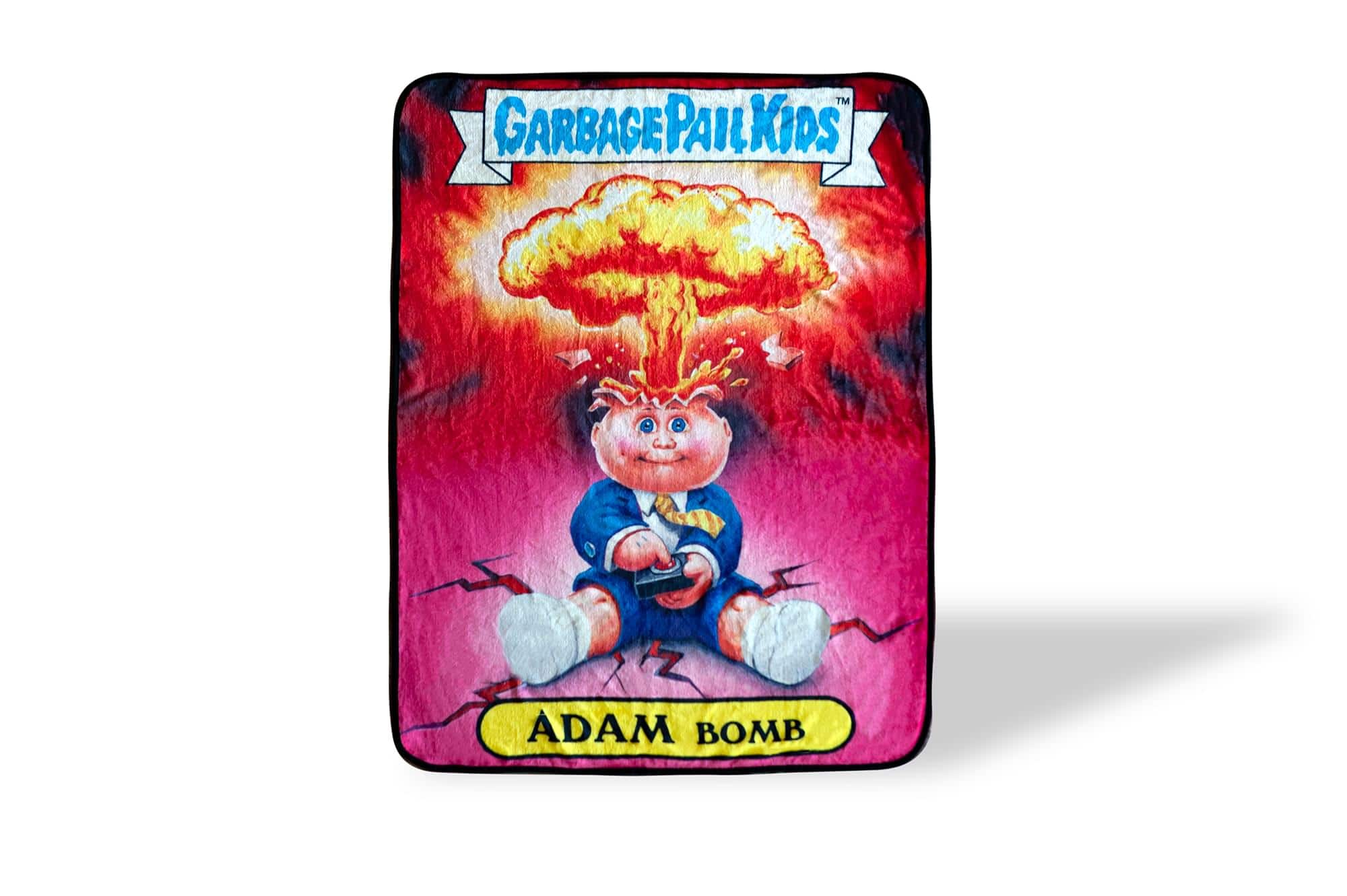 Just Funky - Garbage Pail Kids Adam Bomb Large Fleece Throw Blanket | 60 x 45 Inches - Red