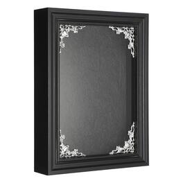 Unique Bargains - Shadow Box Frame, 7.5x5.1 Inch Wooden Display Case with Clear Glass for Photo Memorabilia Dried Flower - Black