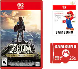The Legend of Zelda: Breath of the Wild Nintendo Switch 2+ Samsung 256GB MicroSD - Nintendo Switch