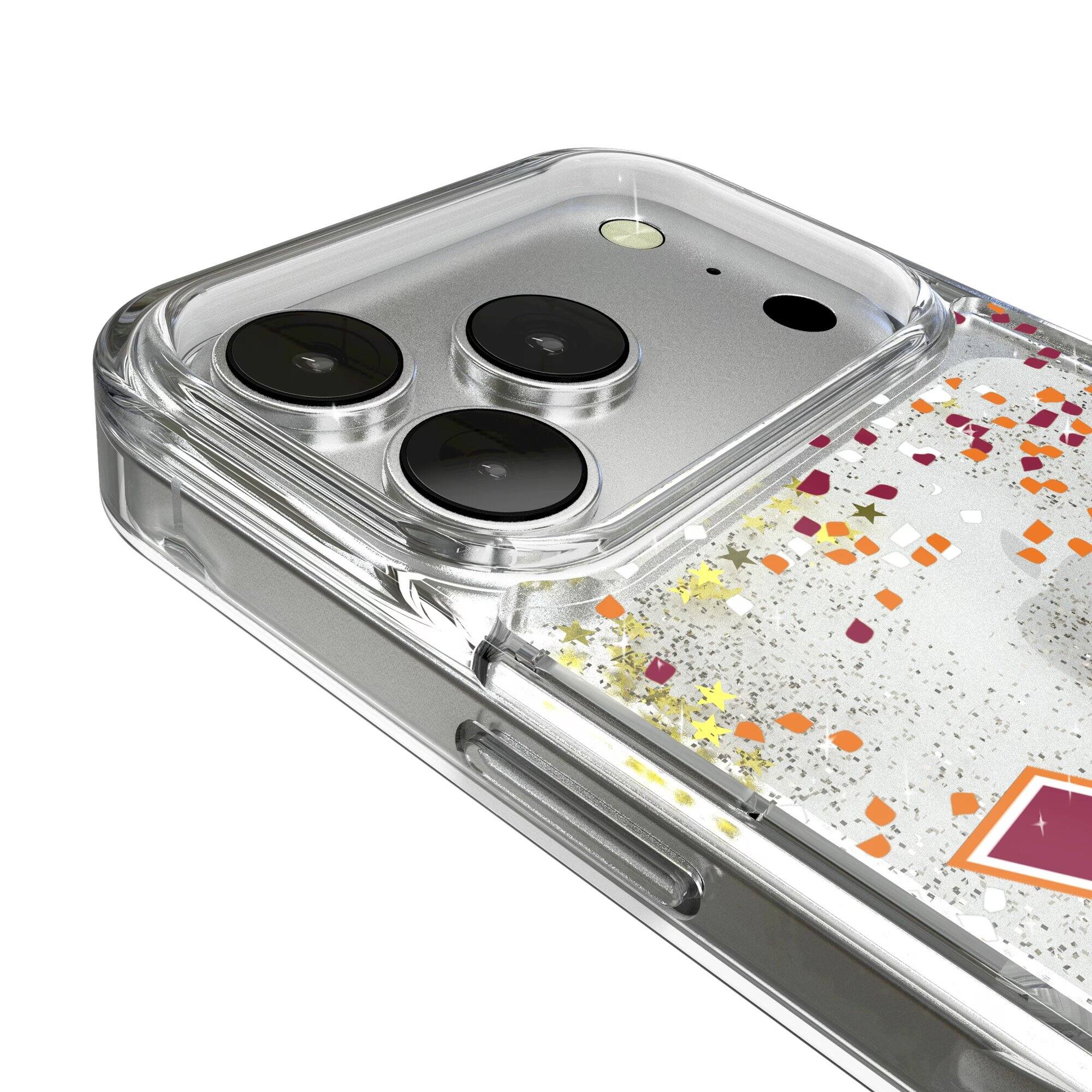 Alt View 2. Keyscaper - Virginia Tech Hokies iPhone Glitter Confetti Design Case - 16 - Multicolor.