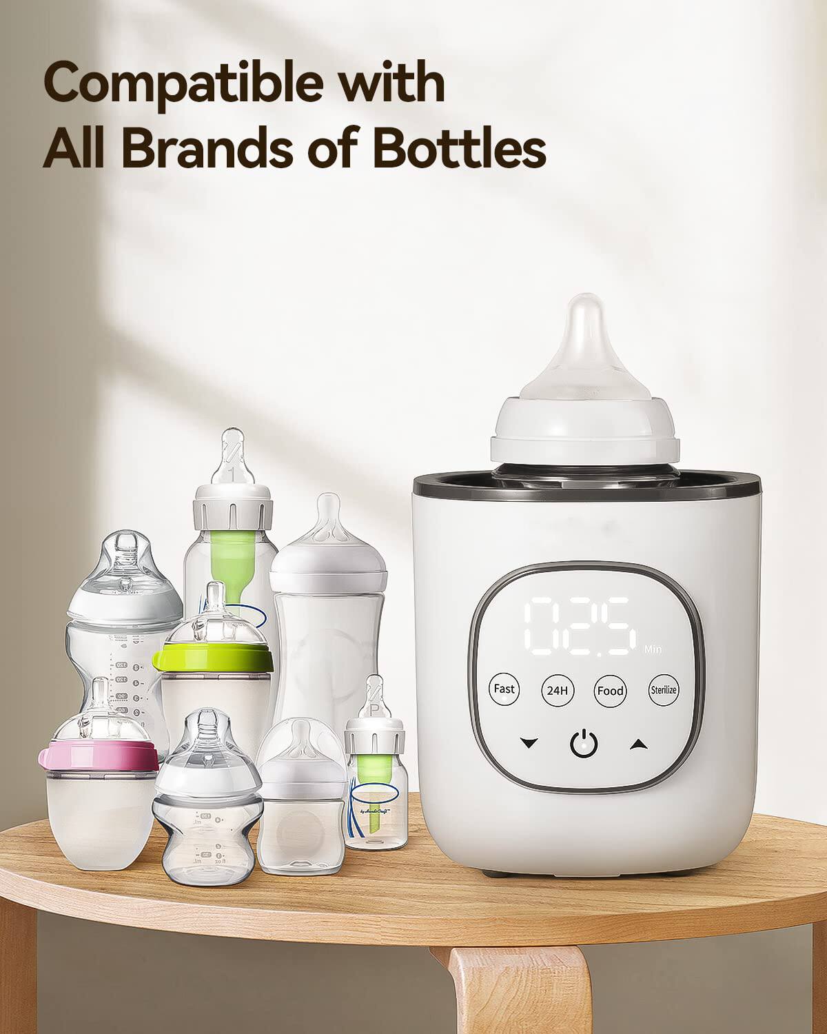 Compatible with All Brands of Bottles

Fast 24H Food Sterilize