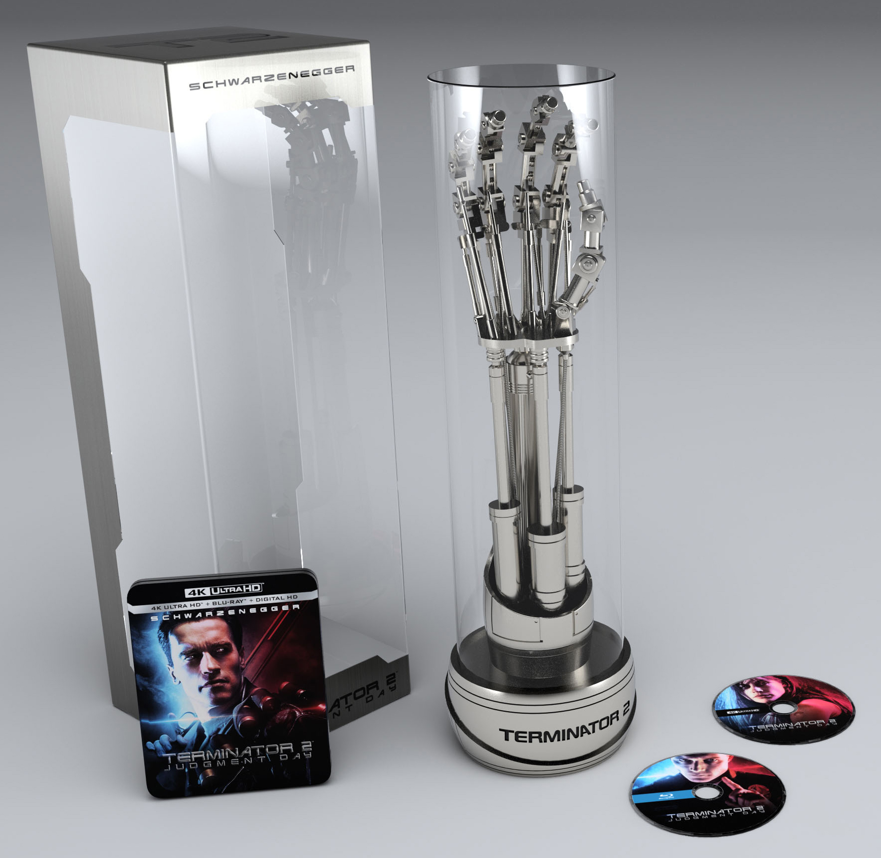 The Geeky Nerfherder: 'Terminator 2' Endoarm Special Edition 4K UHD set  from Zavvi