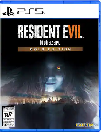 PS5 . RESIDENT EVIL biohazard GOLD EDITION RATING PENDING COTE en ATTENTE RP LIKELY MATURE 17+ PROBABLEMENT JEUNES ADULTES 17+ ESRB CAPCOM - M (Mature 17+)