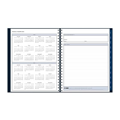 Alt View 4. Blue Sky - 2026 Blue Sky Passages 8.5" x 11" Calendar Year Weekly & Monthly Planner, Faux Leather Cover, Navy (148658-26) - Navy.