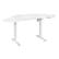 Angle Zoom. OSP Home Furnishings - Primo Sit-to-Stand Corner Electric Desk - White Finish.