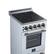 Alt View 4. Forno Appliances - Pallerano 2.05 Cu. Ft. Freestanding Electric Range with Antique Brass Accessories - White.