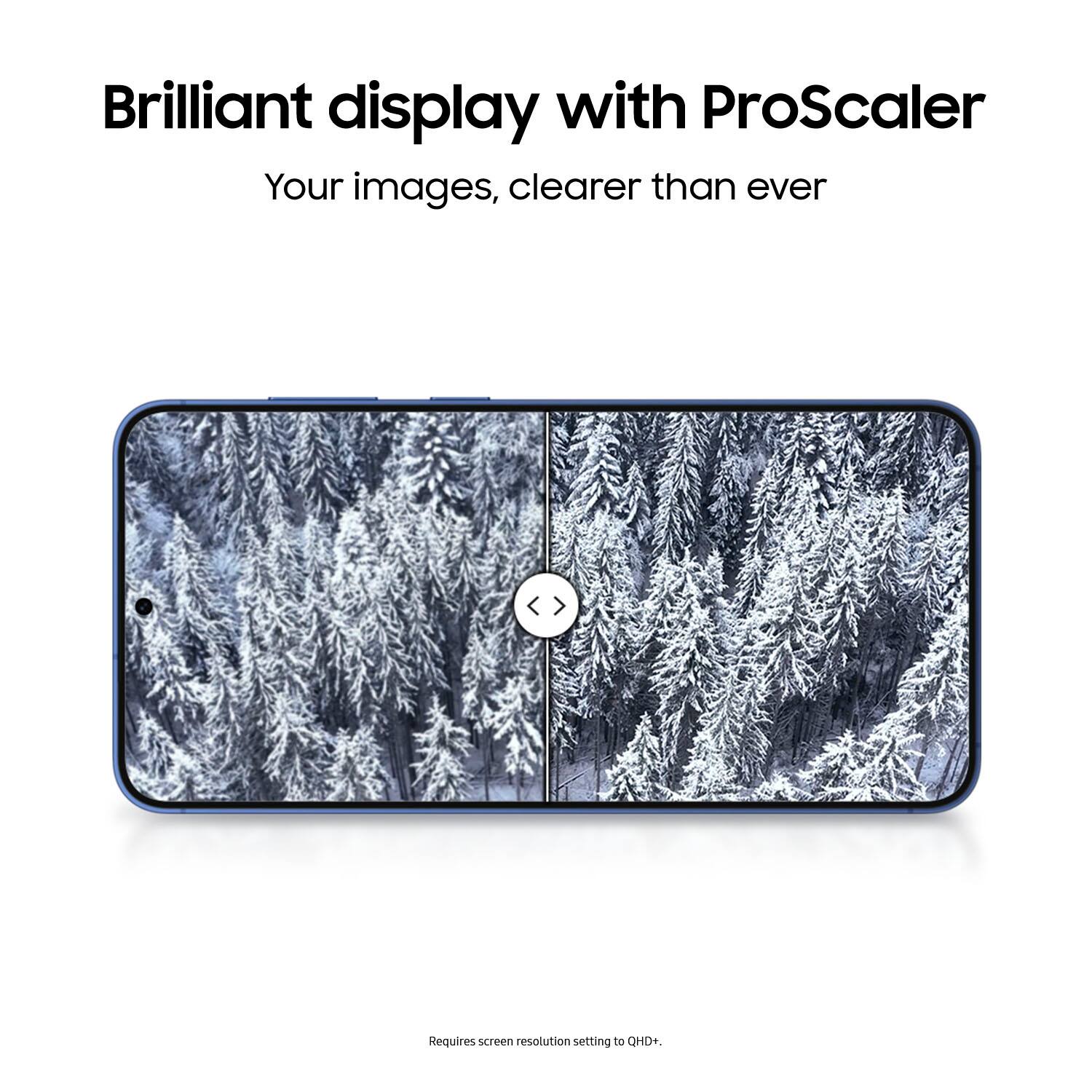 Brilliant display with ProScaler: Your images, clearer than ever. Requires screen resolution setting to QHD+.
