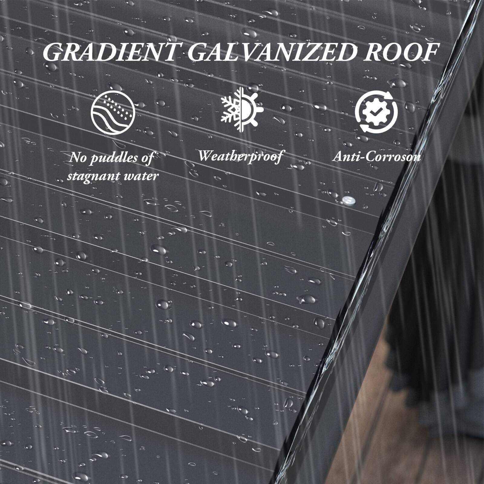 GRADIENT GALVANIZED ROOF

- No puddles of stagnant water
- Weatherproof
- Anti-Corrosion