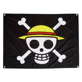 Great Eastern - One Piece Luffy's Straw Hat Pirates Skull Flag - Black/White