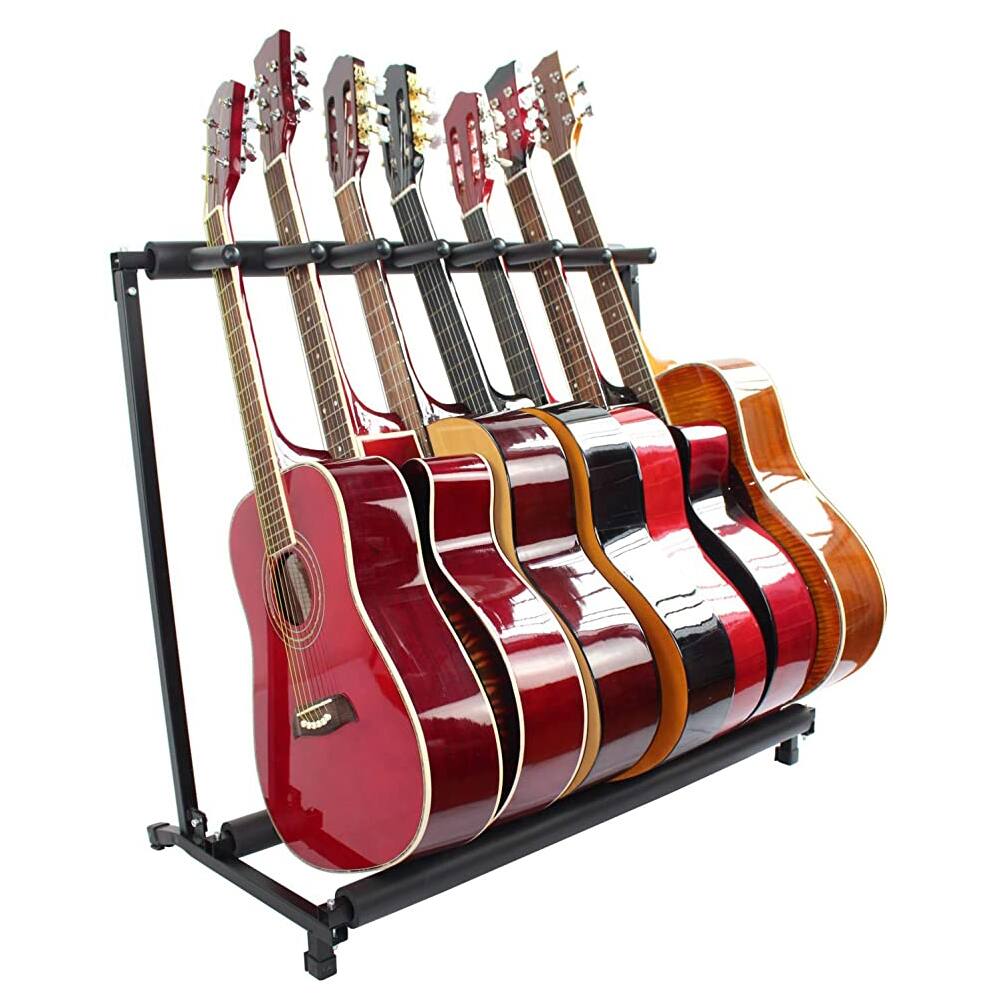 Back. Winado - Guitars Stand Display Stand Guitar & Ukulele & Bass & Banjo Holder for Band, Studio, Home (7 Holder).