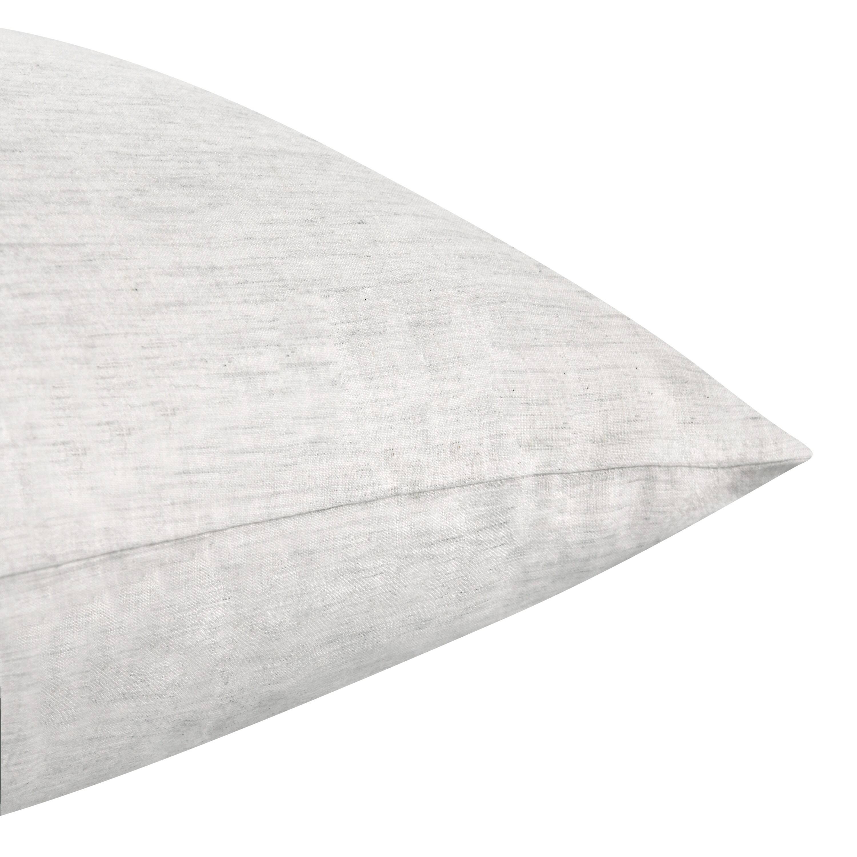 Back. Manhattan Lane - Savi 26 Inch Euro Pillow Sham, Cashmere,  Cotton and Linen Fabric - White.