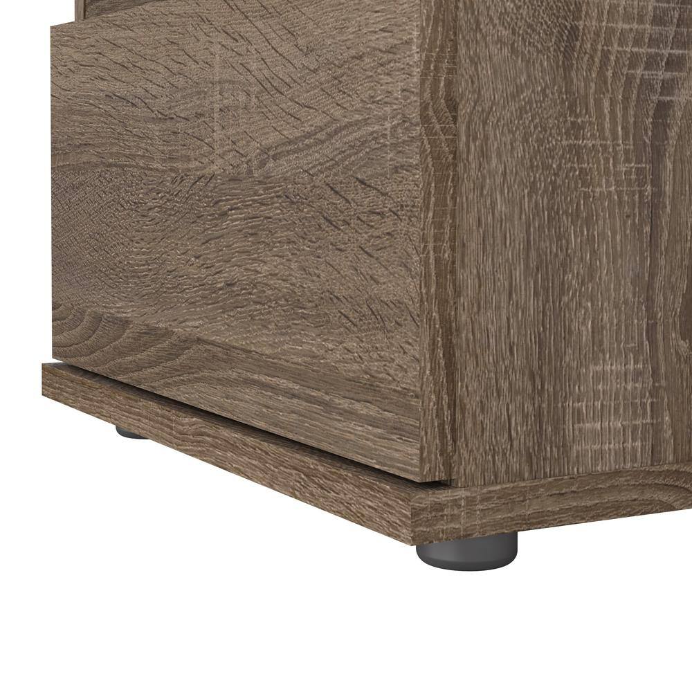 Alt View 3. Tvilum - Aurora 2 Drawer Nightstand, Truffle Oak - Brown.