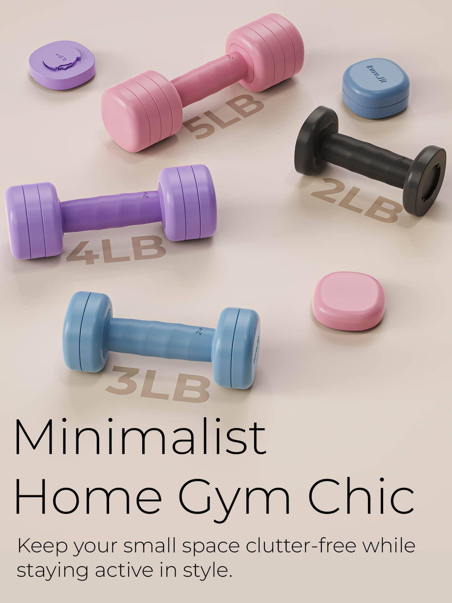 Minimalist Home Gym Chic  
Keep your small space clutter-free while staying active in style.  

2LB 3LB 4LB 5LB