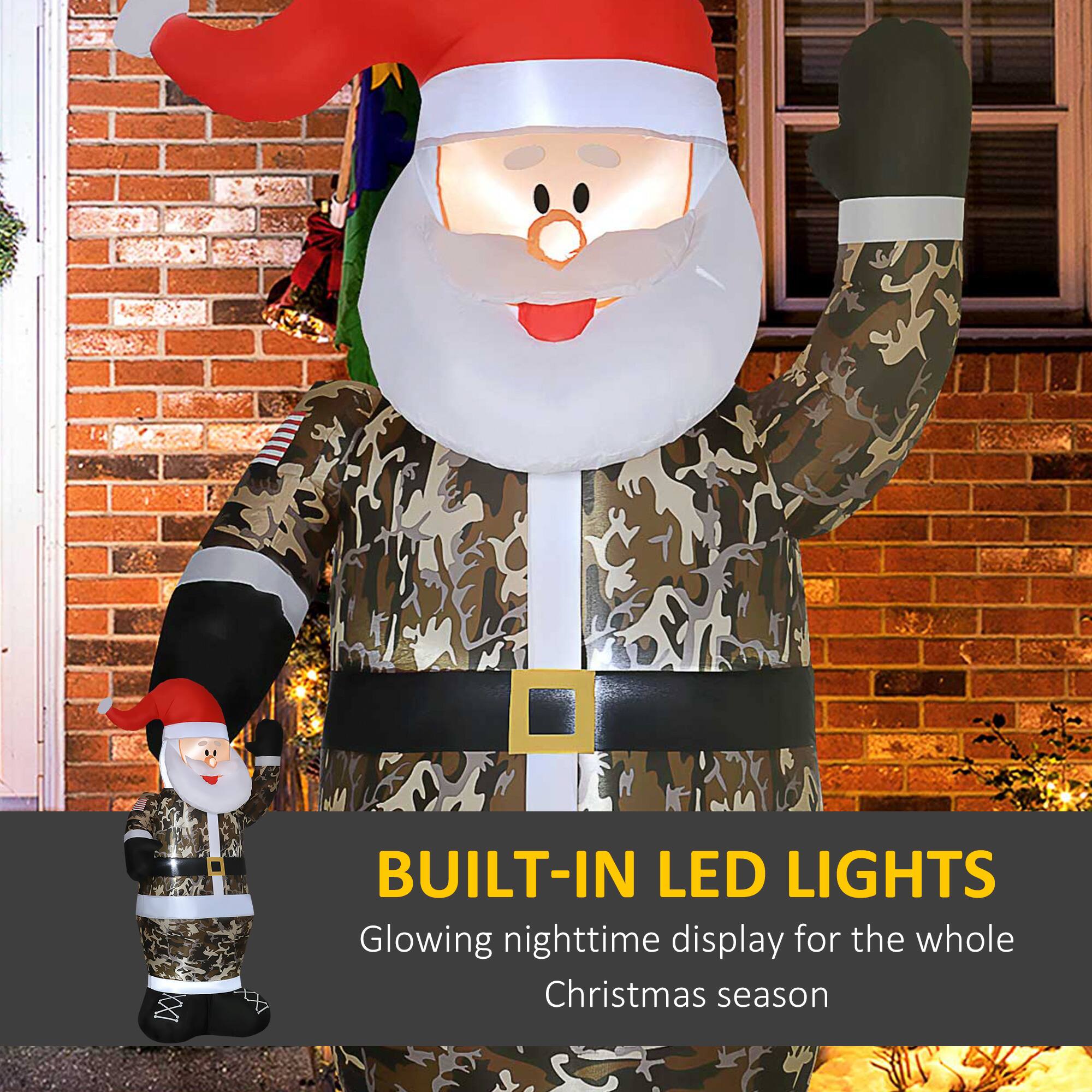 BUILT-IN LED LIGHTS  
Glowing nighttime display for the whole Christmas season
