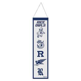 WinCraft - Rice Owls 8" x 32" Wool Evolution Banner - Multicolor