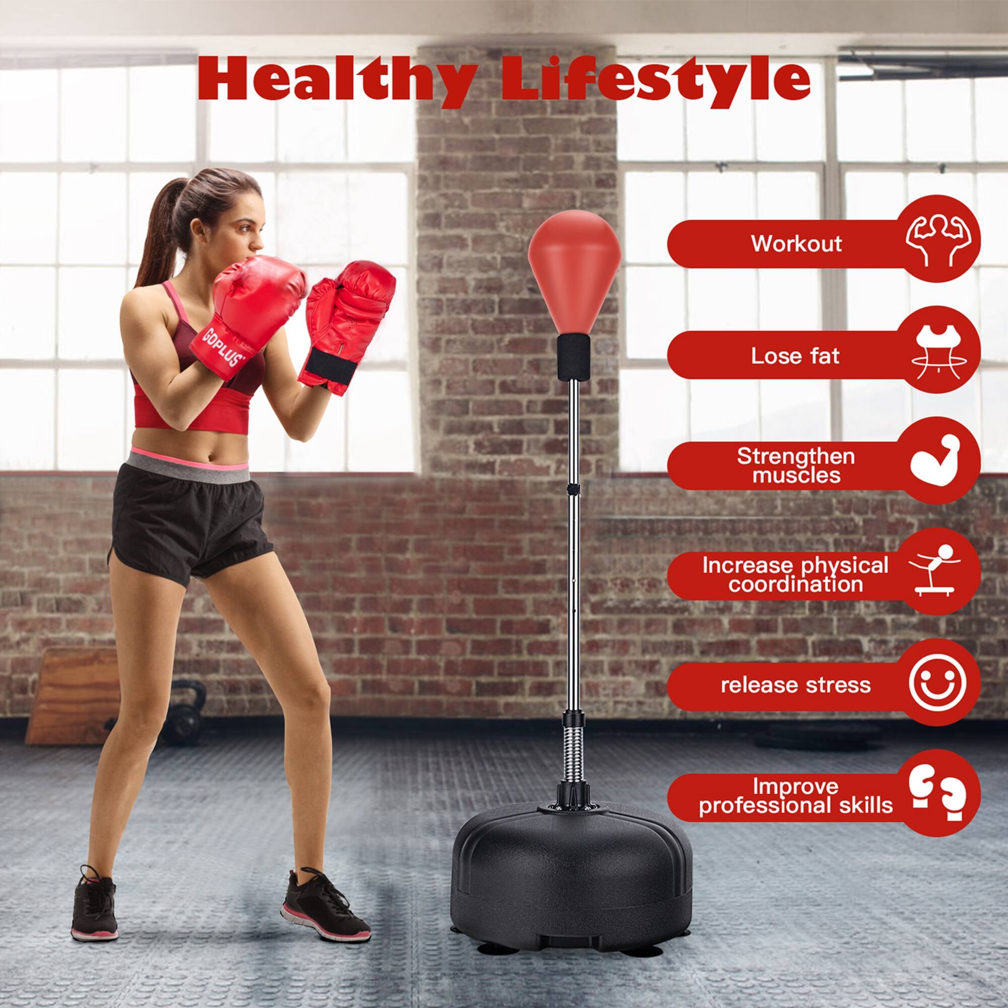 Healthy Lifestyle

- Workout
- Lose fat
- Strengthen muscles
- Increase physical coordination
- Release stress
- Improve professional skills