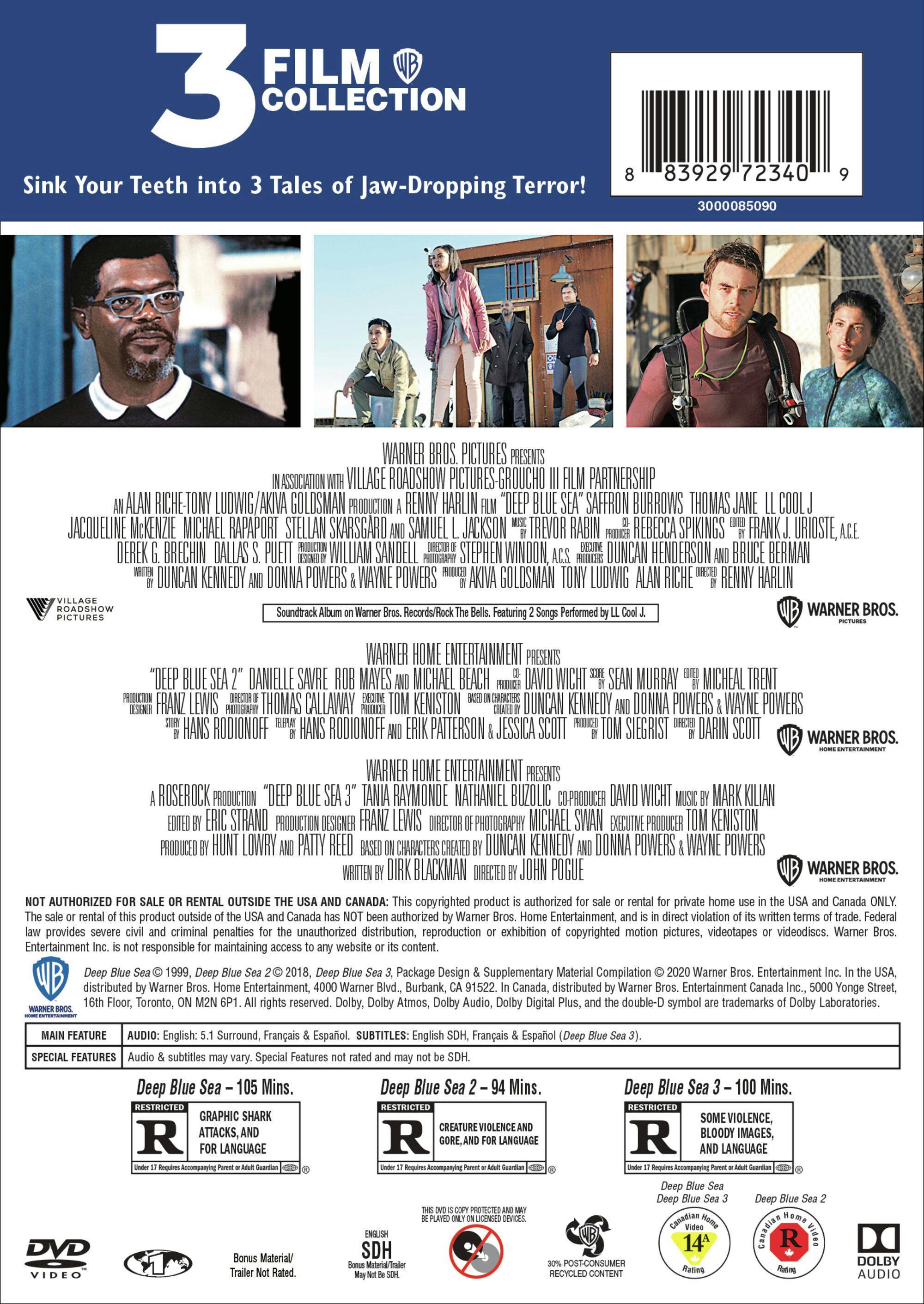 Angle. Deep Blue Sea: 3-film Collection (DVD Triple Feature) [DVD].