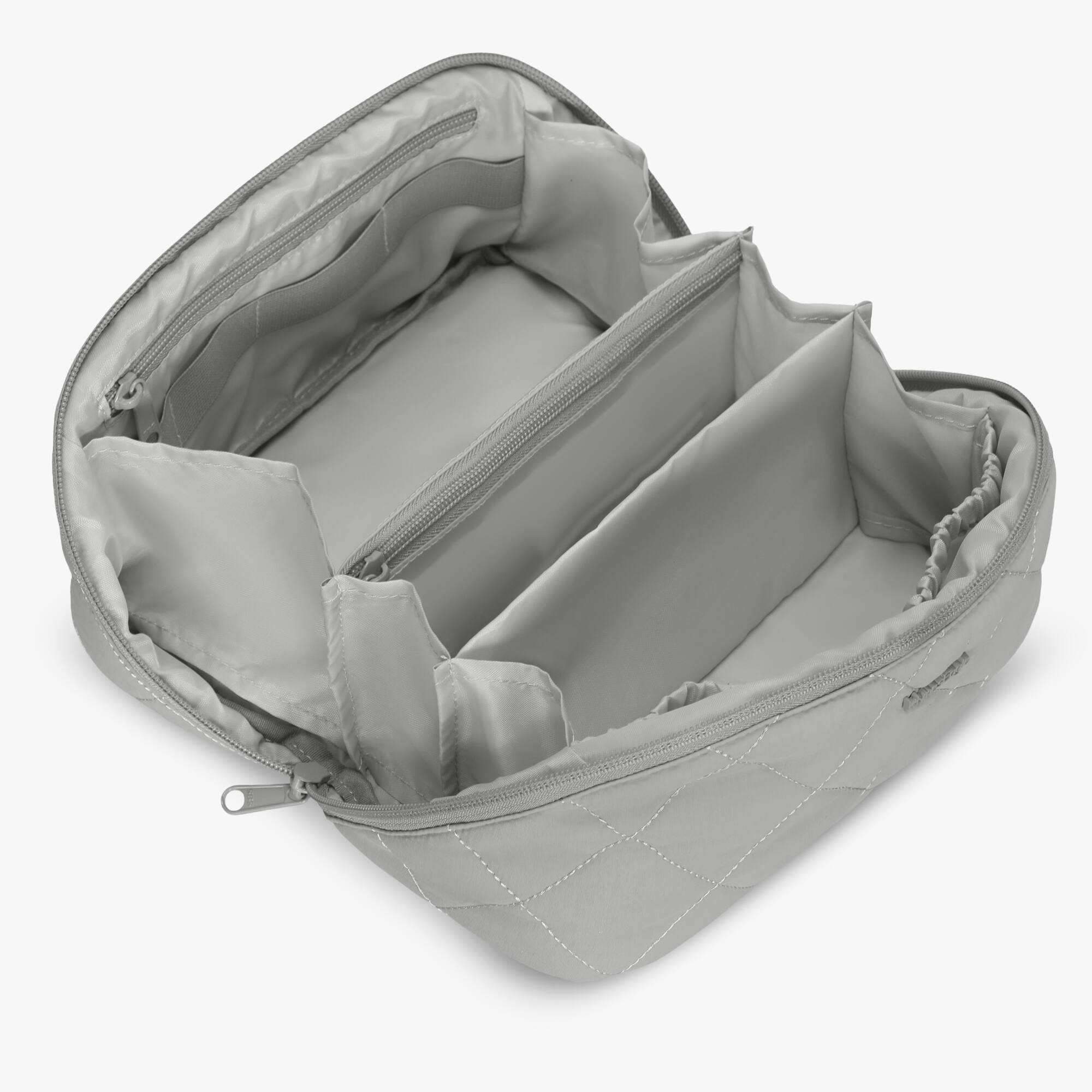 Alt View 1. Hynes Eagle - Quilted Makeup Bag Organizer - Stone Gray.