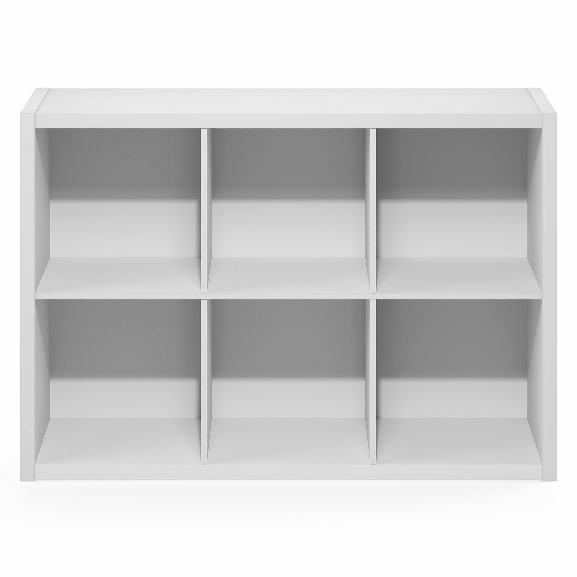 Alt View 7. Furinno - CUBICLE Book Shelf, 6-Cube Bookshelf, Bookcase, Reversible, Closed Back, Extra Thick Frame, 14.6 x 43.8 x 30 - White.