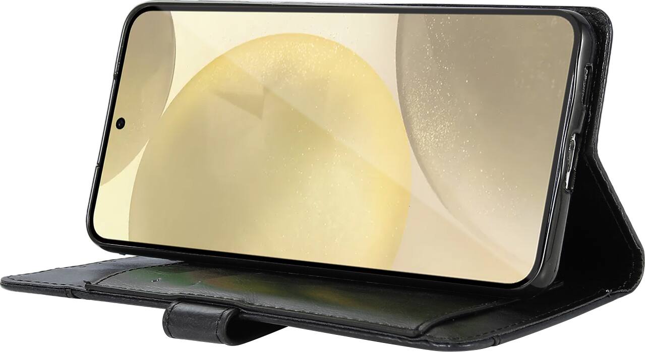 Alt View 15. SaharaCase - Genuine Leather Folio Wallet Case for Samsung Galaxy S24 - Black.