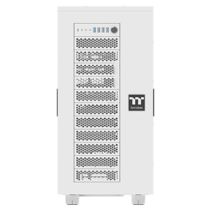 Left. Thermaltake - Thermaltake AX700 Snow Super Tower Chassis - Super Tower - Snow - Steel, SPCC - 20 x Bay - XL-ATX, SSI CEB, SSI EEB - Black.