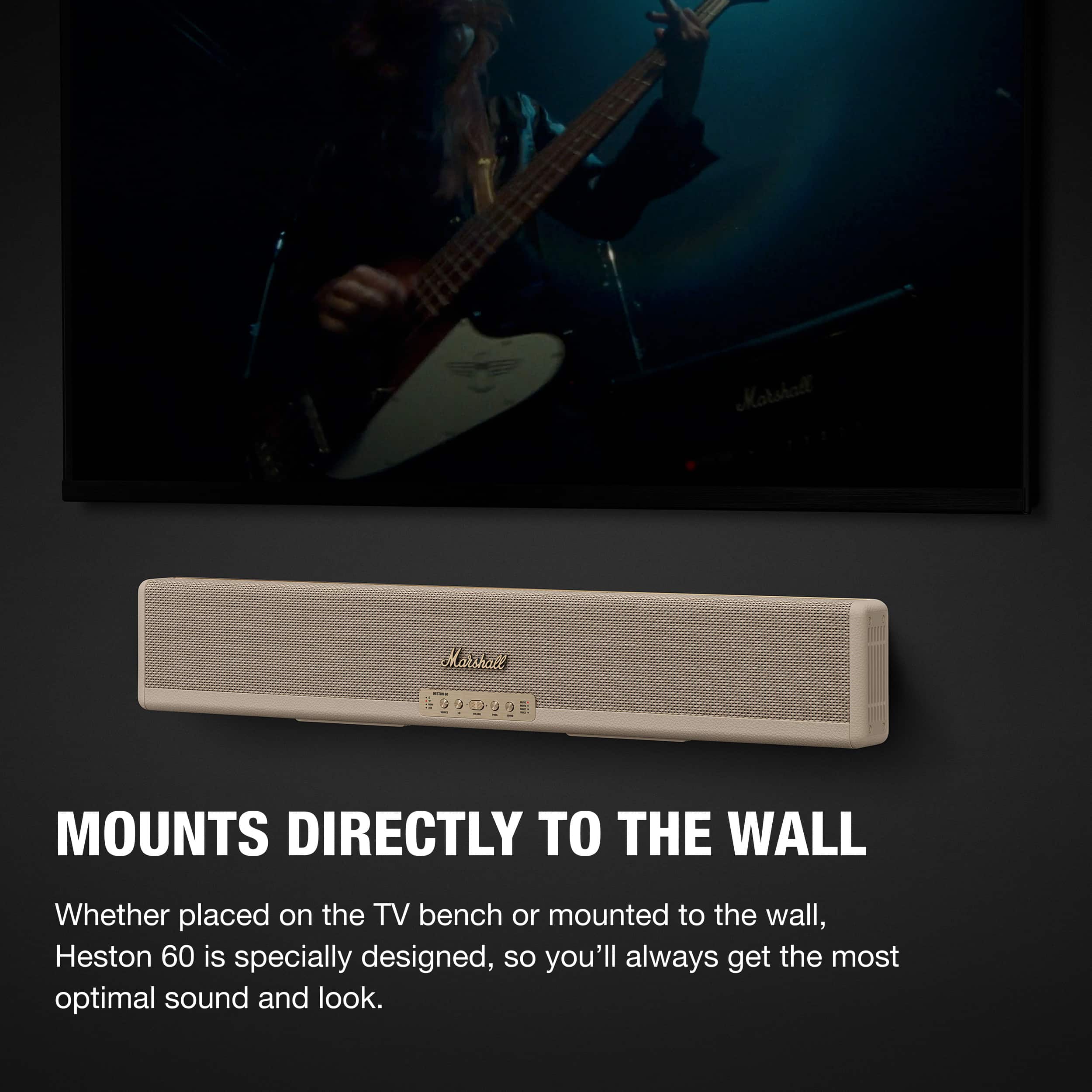 Marshall Heston 60 Soundbar with Dolby Atmos Immersive Sound for