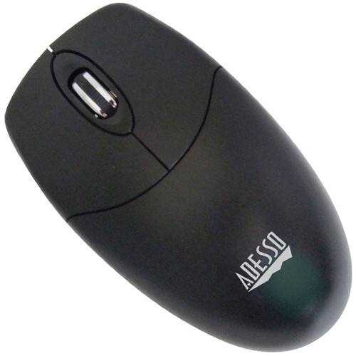 Front Standard. Adesso - Wireless Desktop Optical Mouse - Black.
