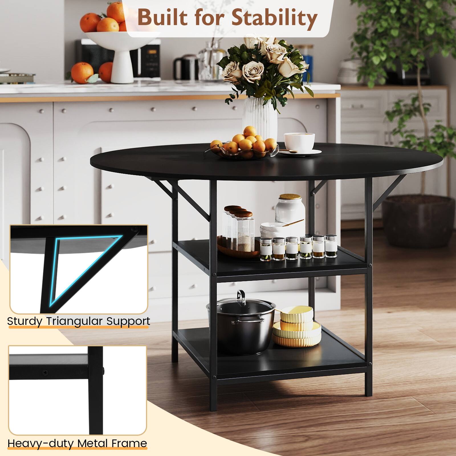 Built for Stability  
Sturdy Triangular Support  
Heavy-duty Metal Frame