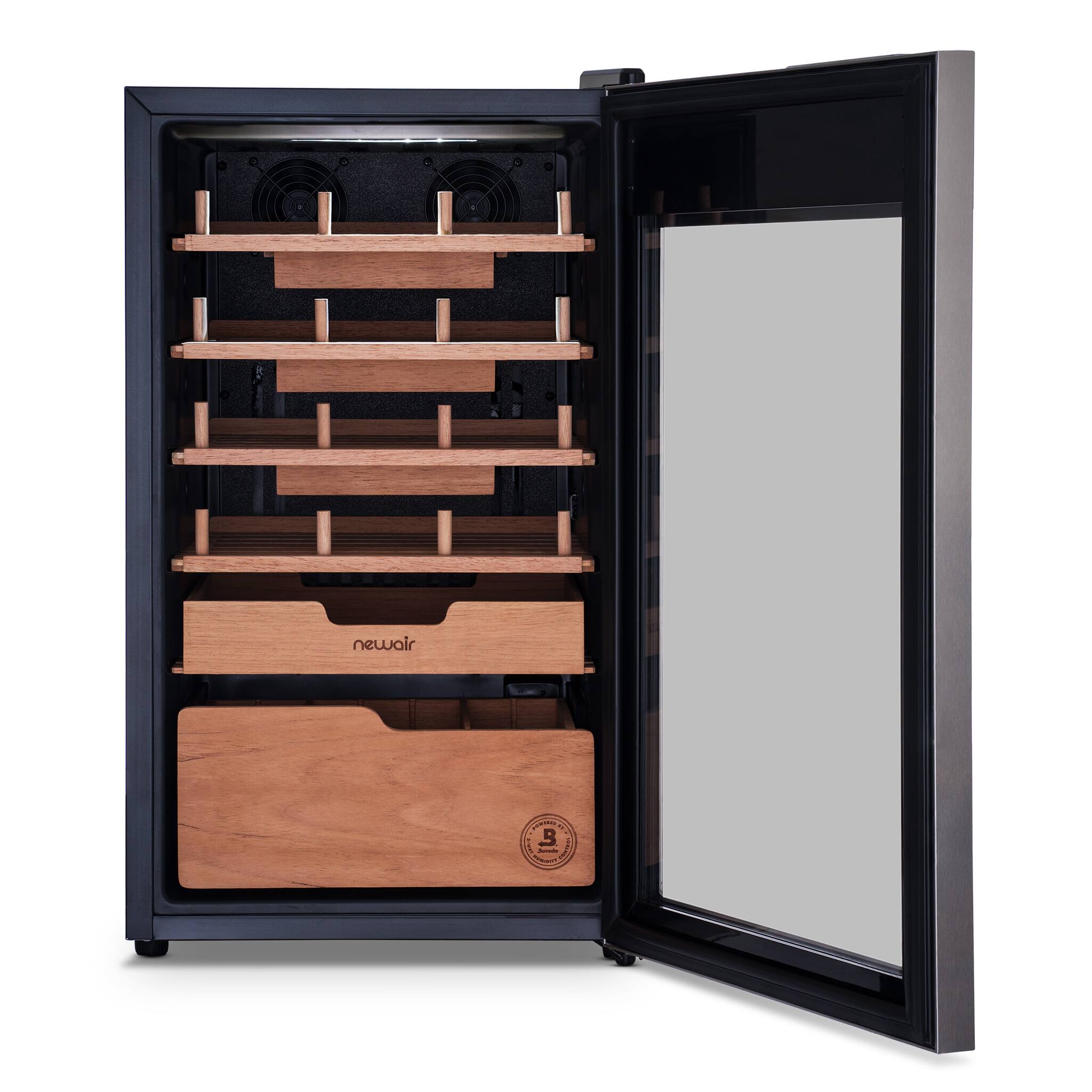 Alt View 7. NewAir - Boveda Electric Cigar Humidor - Black.